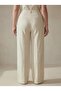 Women's Plus Size Buttoned Vest Trouser Set Ecru - 4