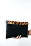 Maori Black and Yellow Patterned Patent Leather Women's Clutch Bag - 6