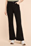 Solid Flared Jeans with Button Closure
