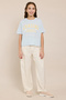 Graphic Print T-Shirt with Crew Neck and Short Sleeves - 6