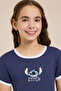 Stitch T-Shirt with Crew Neck and Short Sleeves - 5