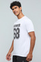 Typography Print Active T-Shirt with Crew Neck and Short Sleeves - 6