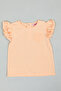 2 Pack Solid Tops with Crew Neck and Flutter Sleeves - 2