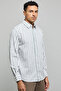 Striped Shirt with Classic Collar and Long Sleeves - 3