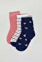 3 Pack Patterned Ankle Socks