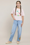 Printed T-Shirt with Crew Neck and Short Sleeves - 2