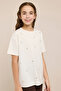 Embellished T-Shirt with Crew Neck and Short Sleeves - 3