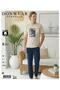 Donwear Men's 100% Cotton Combed Cotton Summer Short Sleeve Pajama Set - 2