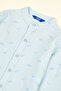 Printed Shirt with Mandarin Collar and Long Sleeves - 3