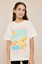Graphic Print T-Shirt with Crew Neck and Short Sleeves