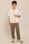 Embroidered T-Shirt with Crew Neck and Short Sleeves