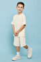 Textured T-Shirt and Shorts Set - 3