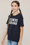 Typography Print T-Shirt with Crew Neck and Short Sleeves - 4