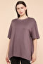 Solid Oversized Active T-Shirts with Crew Neck and Short Sleeves