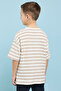 Striped T-Shirt with Crew Neck and Short Sleeves - 6