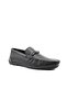23115 Genuine Leather Black Men's Casual Shoes - 2