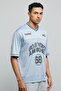 Typography Print Jersey with V-Neck and Short Sleeves - 4