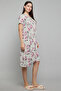 Floral Print Nightdress with V-Neck and Short Sleeves - 2
