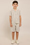 Striped Shirt and Shorts Set - 2