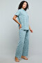 Patterned Collared Pyjama Set - 4