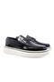 23040 Genuine Leather Black Patent Leather Men's Casual Shoes - 4