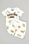 Printed T-Shirt and Shorts Set
