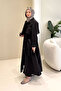 Lyon Drawstring Waist Trench Coat - Black - 7