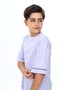 Boy's Crew Neck Drop Shoulder Short Sleeve Printed T-Shirt with Crest Detail 24498 - 7