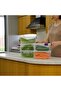 Set of 2 3.5 Liter (3.5X2) Horizontal Food Storage Containers with Plastic Locking Lids Kitchen Interior-Exterior Organizer - 4
