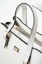 Women's Faux Leather Gold Buckle Hand and Shoulder Bag - 6