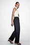 Organic Cotton Relaxed Fit Black Women's Trousers - 3