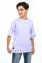 Boy's Crew Neck Drop Shoulder Short Sleeve Printed T-Shirt with Crest Detail 24498 - 3