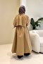 Lyon Drawstring Waist Trench Coat - Camel - 8