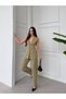 Women's Button Detailed Vest Blazer Jacket Pants Set - 4