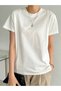 Women's Plain T-Shirt Single Jersey Fabric Comfortable Fit Daily Combination T-Shirt - 8