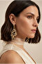 Women's Gold Stone Detailed Earrings