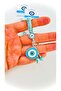 Turquoise Drop Eye Patterned Silver Evil Eye Keychain - 7