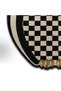 Sdt Retro Checkered Owl Figured Black Cream Woven Base Decorative Carpet Sdt631 - 5