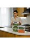 Set of 5 3.5 Liter (3.5X5) Horizontal Food Storage Containers with Plastic Locking Lids Kitchen Interior-Exterior Organizer - 3