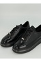 Men's Black Open Shoes with Garni Detail and Comfortable Design - 3