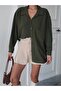Women's Perla Single Pocket Oversize Shirt, Loose Fit Shirt, Aerobin Shirt