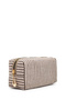 Zc254 Buzi Fabric Women's Makeup Bag Mink Striped - 2