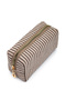 Zc254 Buzi Fabric Women's Makeup Bag Mink Striped - 3