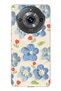 Realme 11 Pro / 11 Pro Plus Compatible Blue Oil Painting Flower Pattern Transparent Phone Case