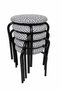 Black Metal Erasable Fabric Octopus Stool (5 Pieces)