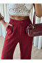 Elicia Line Pleated Palazzo - Burgundy - 2