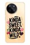 حافظة هاتف شفافة بنمط Kinda Sweet Kinda Wild متوافقة مع Realme 11 4G