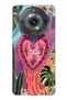 Realme 11 Pro / 11 Pro Plus Compatible Colorful Heart and Flower Pattern Transparent Phone Case