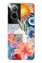 Realme 12 Lite Compatible Transparent Phone Case with Sunflowers and Evil Eye Bead Pattern