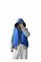Women's Hooded Puffer Vest – Winter Vest with Contrast Lining, Snap Closure, Fiber Filling - 2
